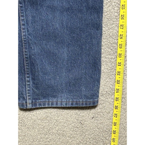Wrangler Cowboy Cut Jeans Mens 42x36 Blue Original Fit 13MWZ Denim Rancher - Picture 7 of 12